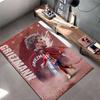 Soccer Star Area Rug, Antoine Griezmann Atletico Madrid Red White Stripes 7 Celebration Print, Football Fan Decor, Non-Slip Mat