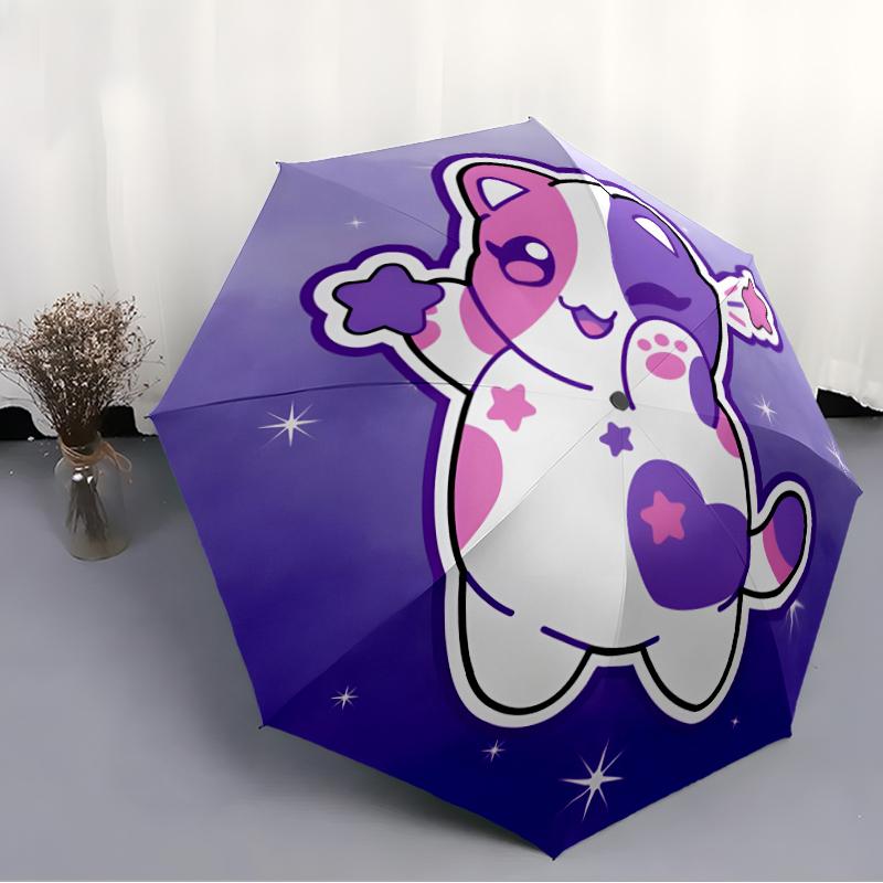 Pixel Game Fashionable Automatic Opening/Closing Folding Umbrella. Portable and Foldable, Ideal for Gift, Travel, and Daily Use.