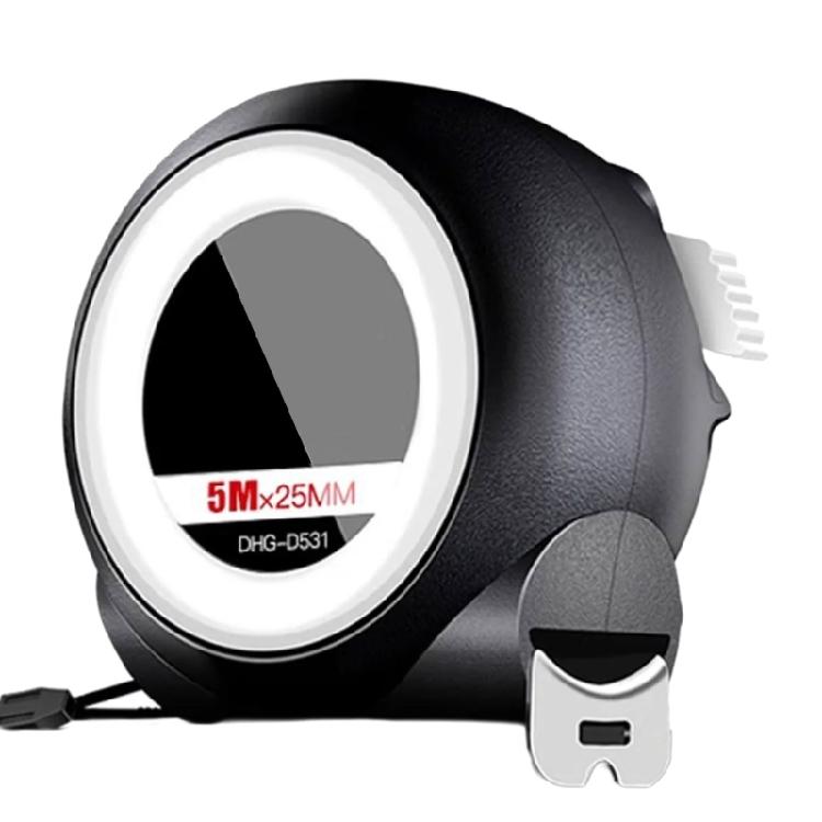 Shockproof Retractable Steel Tape Rule With Fixed Position Locking System Ergonomic Grip Strong Scale For Job Sites