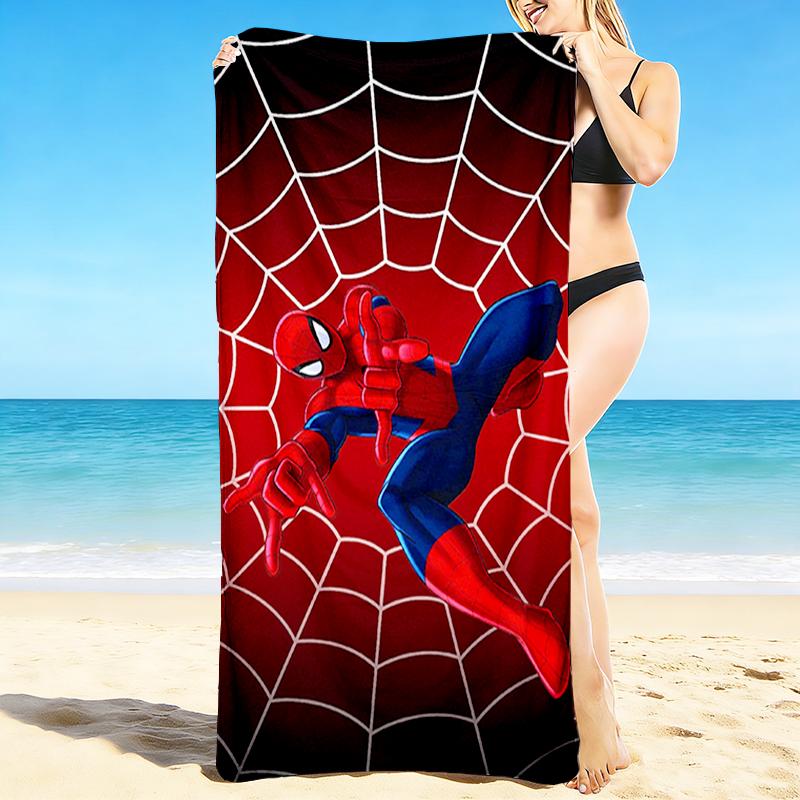 1Pc Spiderman Web Adventure Beach Towel, Quick Dry, Multi-Use for Beach Pool Gym Yoga Home Travel, Christmas, Halloween, Xmas Gift S929484