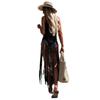 European & American Women's Fashion Hand-Crocheted Hollow Sun Protection Cardigan with Tassels - Sexy Beach Cover-up