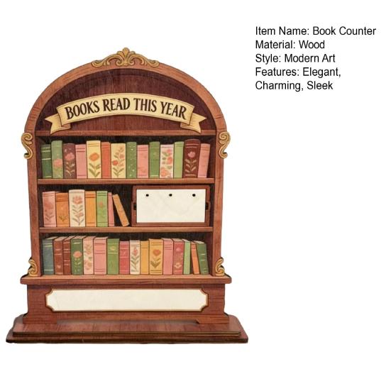 Деревянный счетчик прочитанных книг в этом году, отслеживатель чтения для книжной полки, декор для библиотеки, книжные подарки для любителей книг, книголюб, женщины, учитель