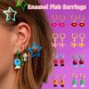Starfish Charms Ear Buckle Lip Hoop Earrings Temperament Enamel Fish Earrings  Party