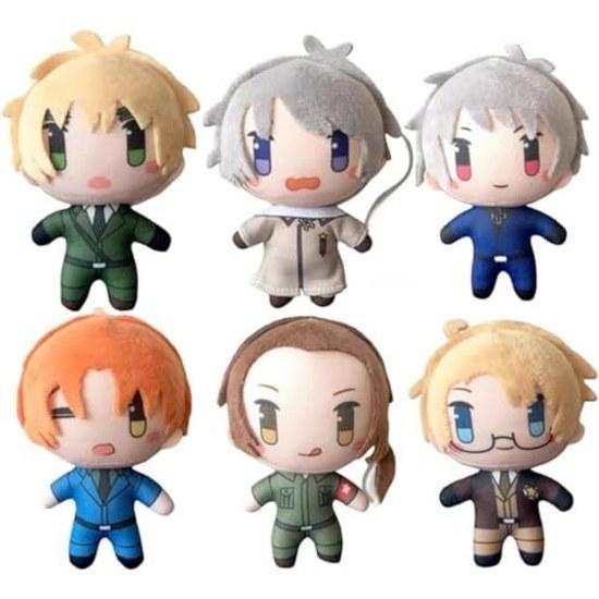 Hetalia plush keychain America England China Nunu doll 10cm fluffy handmade cosplay item anime moe goods cute soft comfortable decoration birthday 2)