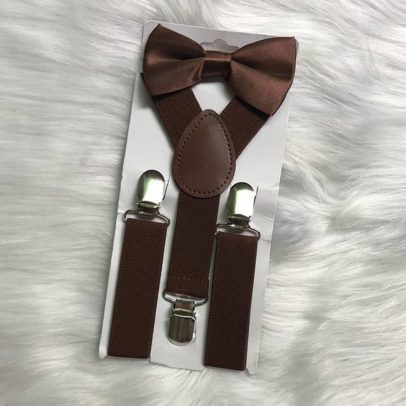 Стильный детский эластичный набор подтяжек и галстука-бабочки для мальчиков и девочек в нескольких цветах