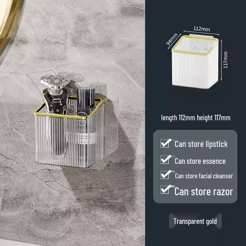 Настенный органайзер для ванной комнаты Lin Zhi для зубной щетки, зубной пасты и расчески (Без перфорации)