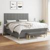 VidaXL Slatted Bed Base with Mattress, Upholstered Bed, Double Bed, Adult Bedroom Interior Bed, Modern, 3137174
