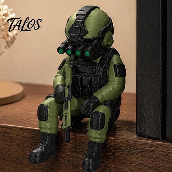 Военная фигурка 3D-печатный солдат, настольная фигурка, модель, подарок для энтузиастов миниатюр, украшение для дома, офиса, автомобиля и коллекционеров