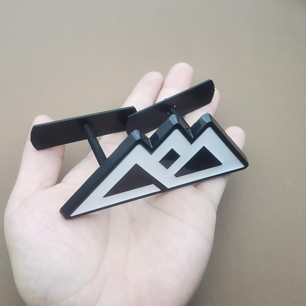3D Metal Snow Mountain Logo Car Side Fender Rear Trunk Emblem Badge Sticker, Car Front Grill Badge, Car Decoration Additions