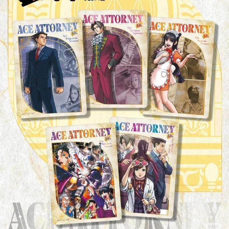 Оригинальный набор карт 'Ace Attorney Series Card Selection Pack First Order' Коллекция аниме-игр Карты Периферия Игрушки Фестивальные подарки
