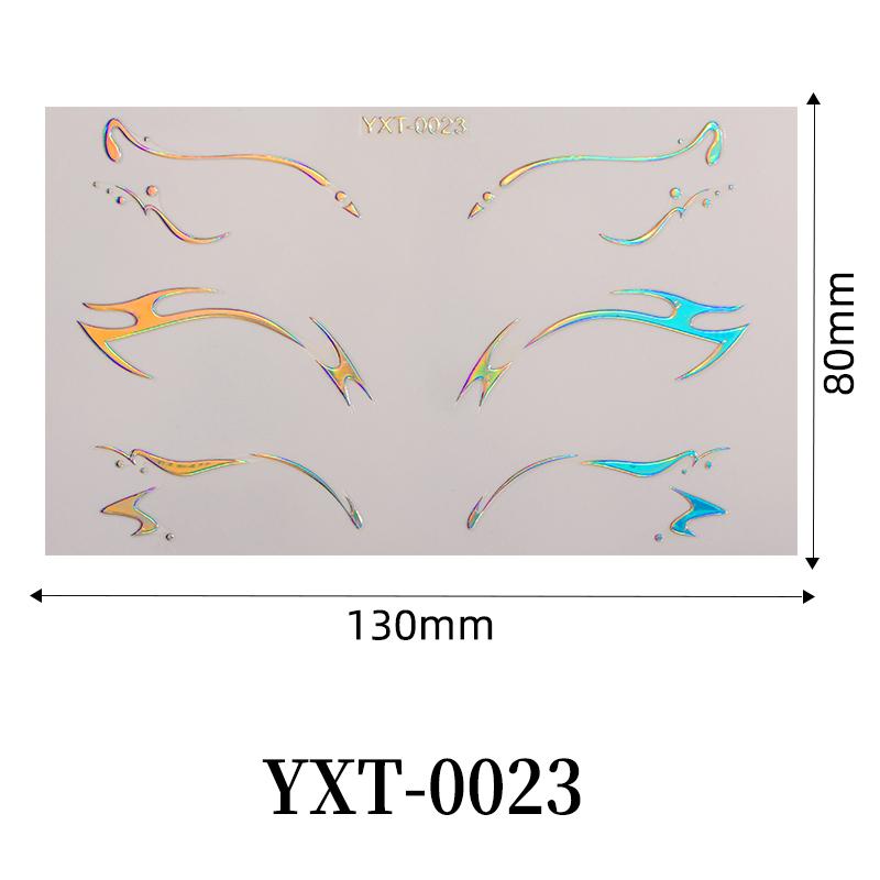Butterfly Tattoo Sticker and Face Tattoo Sticker with Gold Foil for Stage Makeup and Photo Shoots Gold Foil Eyeliner Stickers