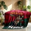 Custom Name Personalized Cristiano Ronaldo Print Blanket, Home Decor, Bedroom, Sofa, Camping, Couch, Gifts for Birthday Christmas