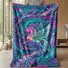 Fantasy Winged Unicorn Theme blanket Lightweight Warm Flannel Blanket Decorative Throw Blanket for Home Decoration
