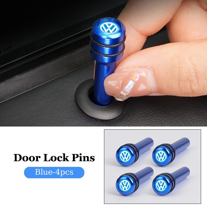 Car Door Lock Pins Metal Door Lock Pull Pin Cover Key Accessories For Volkswagen VW Polo Golf 6 7 8 Jetta Tiguan Touran T-ROC zf4