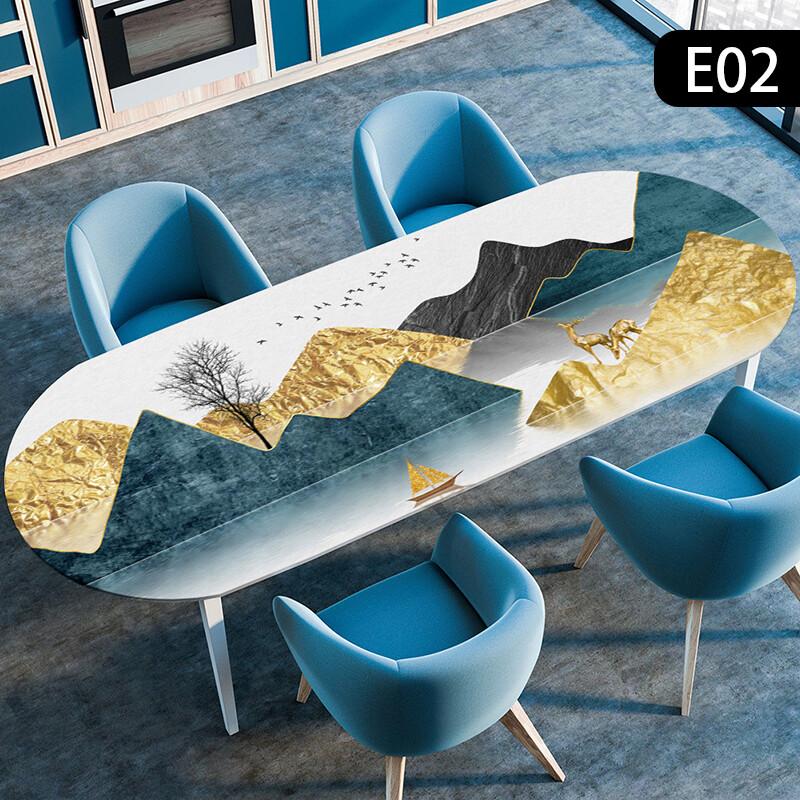 1 шт. Водонепроницаемая овальная скатерть, маслостойкая, эластичная, для кухонного стола, обеденного стола, для вечеринки, скатерти, для наружного двора, декор для дома