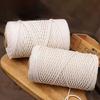50/100M нитки для макраме из шнура бежевого цвета для рукоделия, новый макраме-веревка для домашнего декора