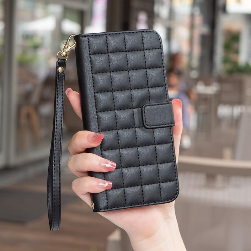 Redmi 14C 13C A3 Flip Case for Fundas Xiaomi Redmi Note 14 Pro 13 Pro+ Plus Poco C75 Cases Luxury Checkered Leather Wallet Cover