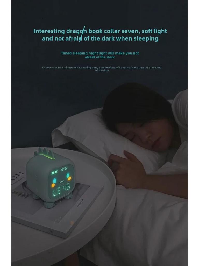 Креативный светодиодный будильник Dragon с голосовым управлением временем и ночником для детей и студентов