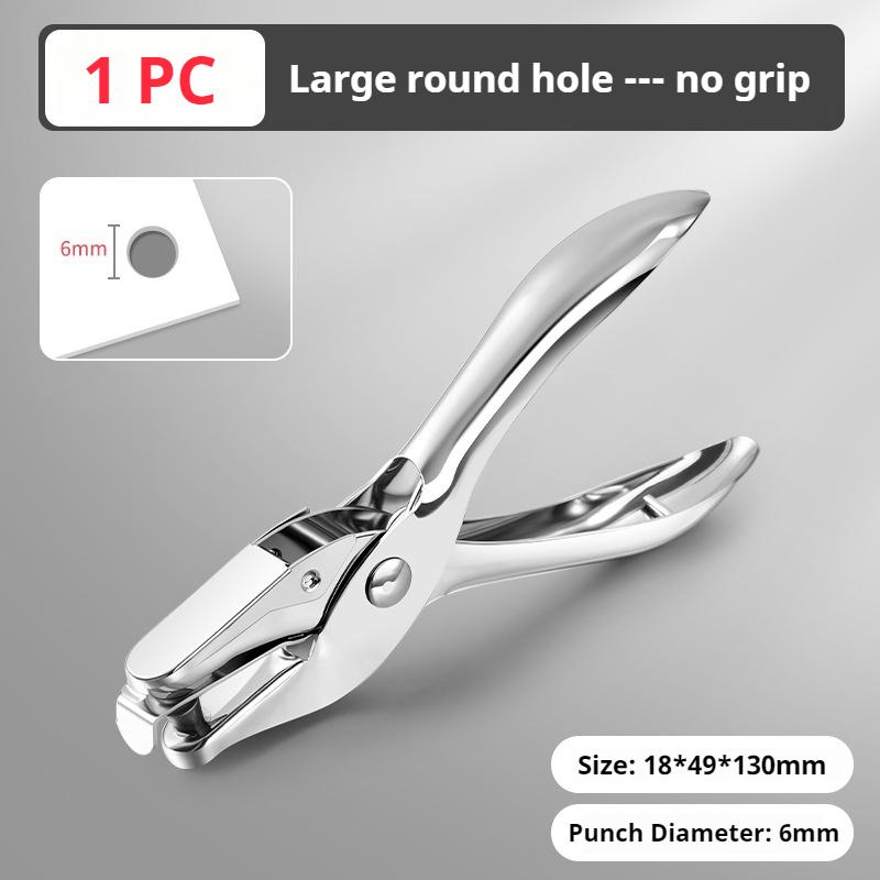 Single Hole Puncher Capacity 1.5/3/5/5.5/6 mm Hole Puncher Hand Paper Cutter Paper for Scrapbooking Tool Office School Supplies