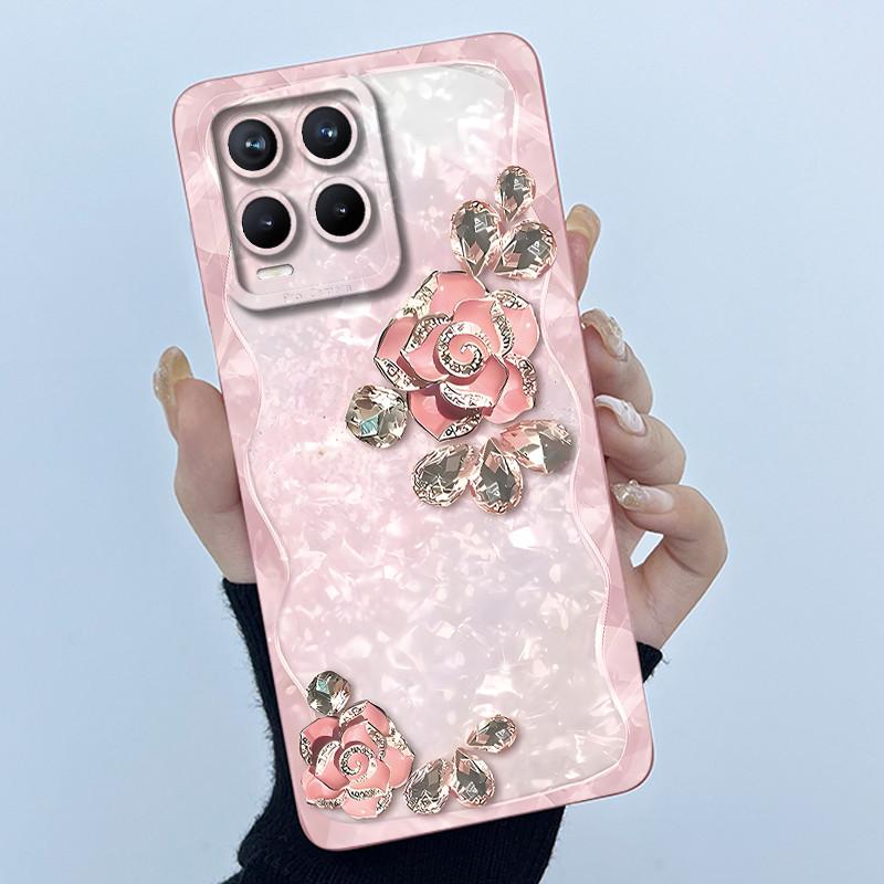For Realme 8 Pro / Realme 8 4G 5G Phone Case Simplicity Flower Liquid Silicone Cover Realme8 8Pro RMX3085 RMX3081 RMX3241 Fundas