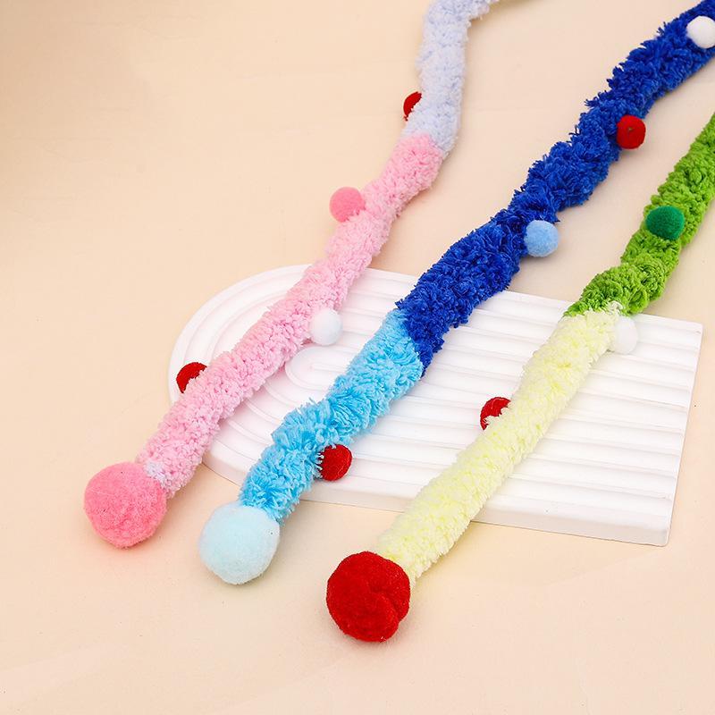 Interactive Feather Cat Teaser Wand Funny Caterpillar Shape Bite Resistant for Kitten Exercise Pet Play Home Use