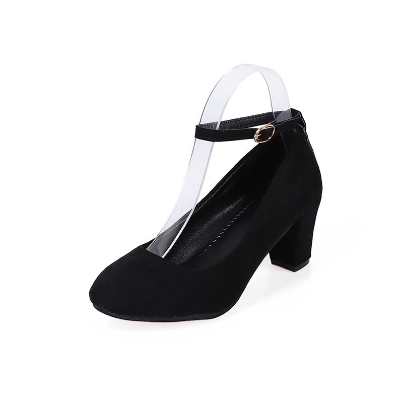 Сексуальные туфли на высоком каблуке с ремешком на щиколотке 5 см, осенние туфли-лодочки из флока с круглым носком, женские летние туфли, женские модные туфли-лодочки на мелкой подошве, сандалии99