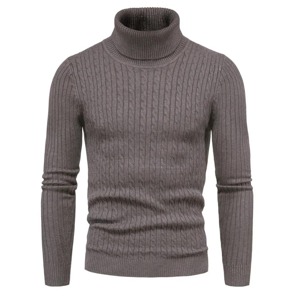 Men Fall Turtleneck Sweater Knitted Soft Pullovers Jumpers Basic Soft Sweaters For Men 2024 Spring Autumn Winter