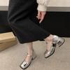 Autumn Casual Women Fashion Square Toe Close Toe Ankel Strap Mules Ladies Elegant Mary Jane Ballet Shoes Mid Heel Dress Pumps