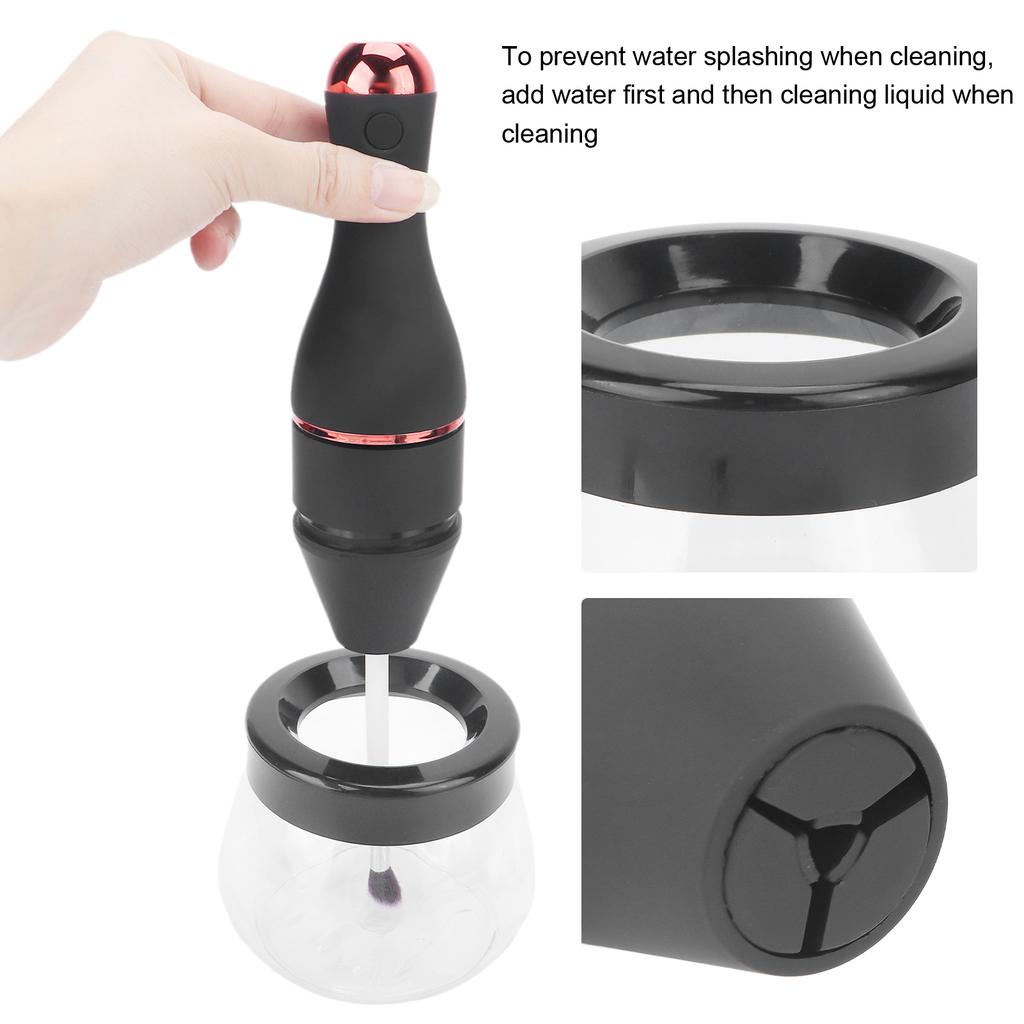 Электрический очиститель для кистей для макияжа, быстросохнущий, перезаряжаемый, автоматический очиститель для кистей, вращающийся