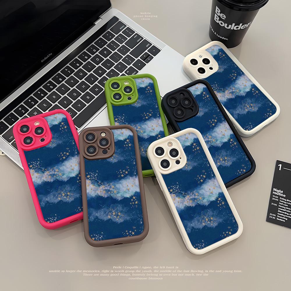 Подходит для iPhone15 пейзаж масляная живопись креативный мягкий чехол чехол для мобильного телефона 17ProMax простой 14 продвинутый 13 мелкое отверстие 12