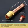 1Pc Air Conditioning Copper Pipe With Forged Brass Sae 1/4 3/8 5/8 1/2 3/4 Threaded Connector Fitting Adapter -20 To 120℃