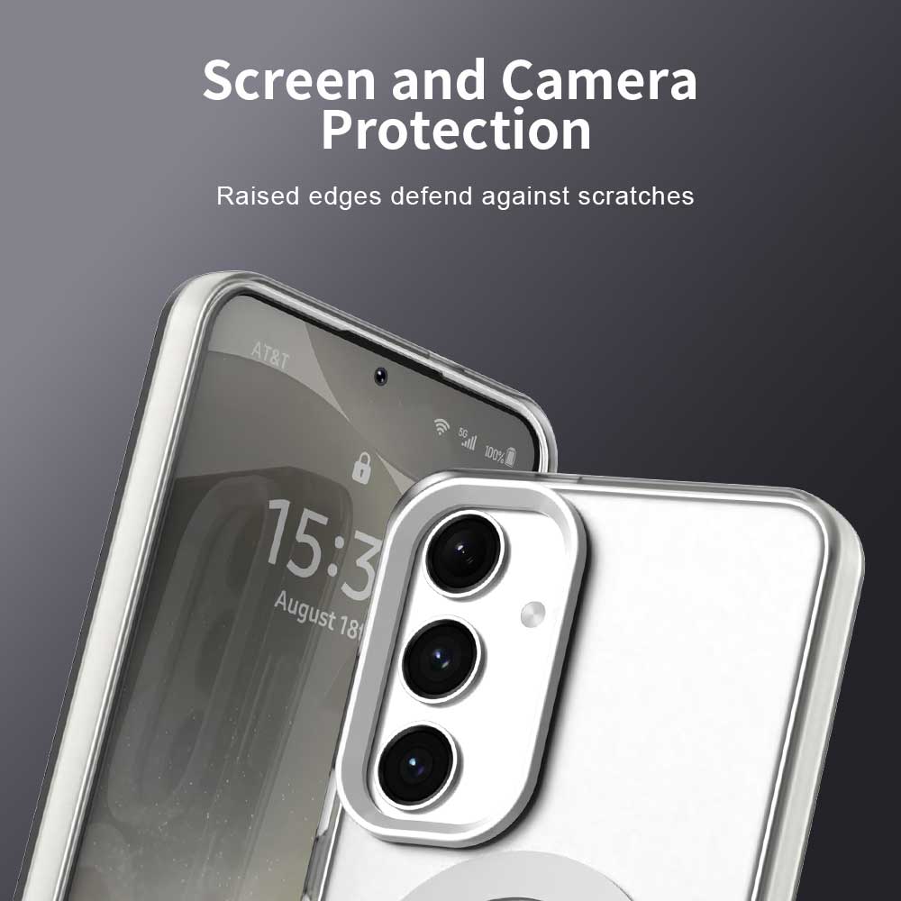 Для Samsung Galaxy S25 S24 S23 Тонкий Ударопрочный Противоударный Матовый Магнитный Чехол для Телефона с Защитой от Отпечатков Пальцев