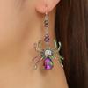 Colorful Spider Earrings Halloween Dress Up Ear Funny Fashion Women Punk Eardrop Jewelry Festival Party Gift