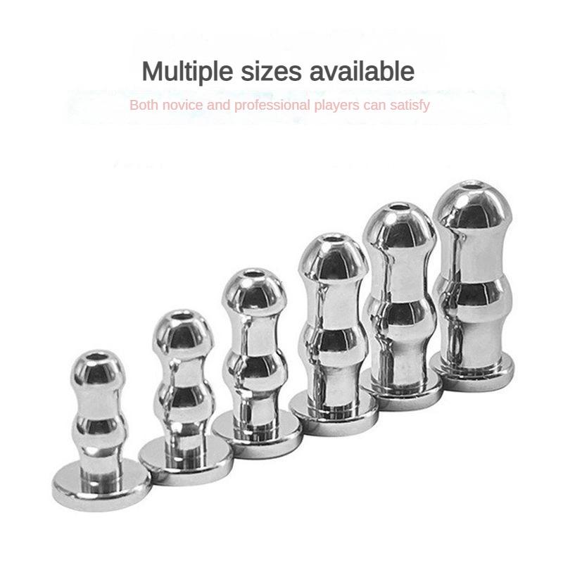 6 размеров Полый уретральный катетер-дилататор из нержавеющей стали, гей, стимулятор «лошадиного глаза», секс-игрушка 18+, мужская пробка для пениса, вставка в уретру, бусины