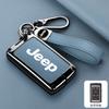 3/4/5 Buttons Accessories Metal Leather Car Remote Key Case Cover For Jeep Grand Cherokee Wagoneer Obsidian II 2021 2022 2023 ALY1