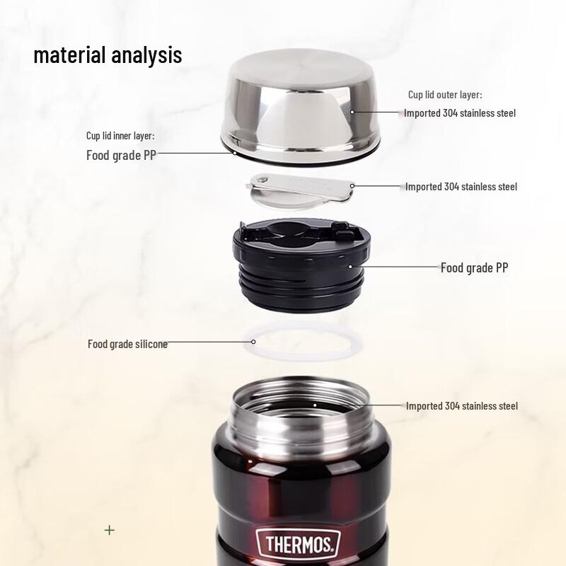 Thermos SK-3000 Изолированный контейнер для еды из нержавеющей стали с ложкой