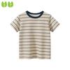 Детская футболка, детская простая детская одежда с короткими рукавами, летняя одежда в полоску