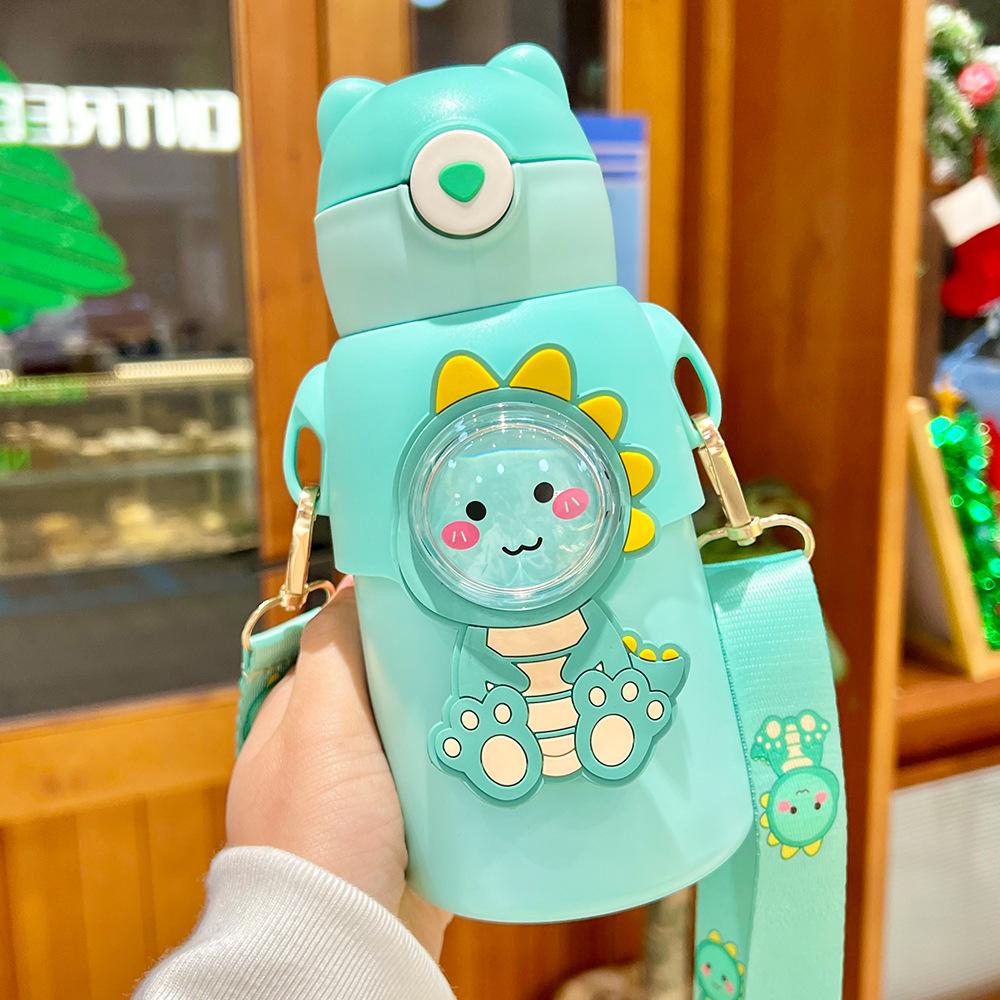 520 мл детский термос из нержавеющей стали, чашка для горячей воды, портативный студенческий термос, милая мультяшная кружка, автомобильная кружка с вакуумной изоляцией, термос...