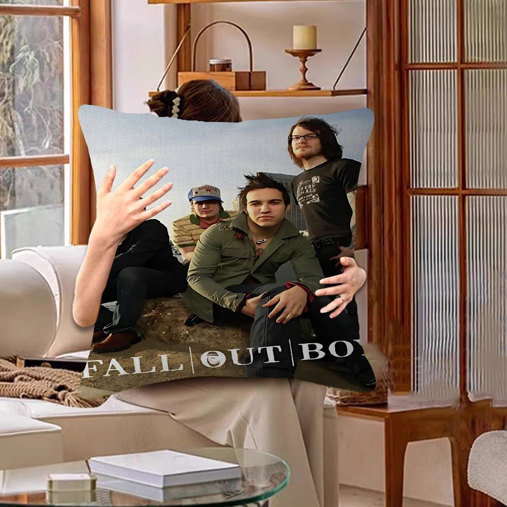 Rock Music FFall Out Boy Band Cushion Cover Pillow Cover Decor Pillowcase Printed Cushion Case for Couch