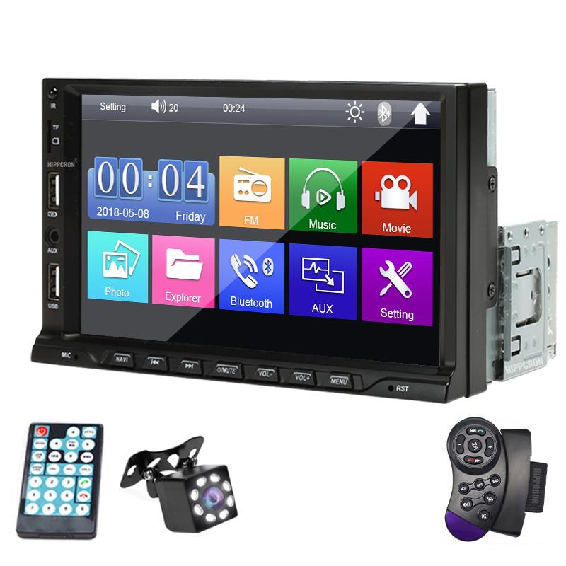 Автомобильный радиоприемник 1 Din MP5-плеер с сенсорным экраном Мультимедиа FM Aux вход Bluetooth USB Зеркальная связь Универсальное авто радио