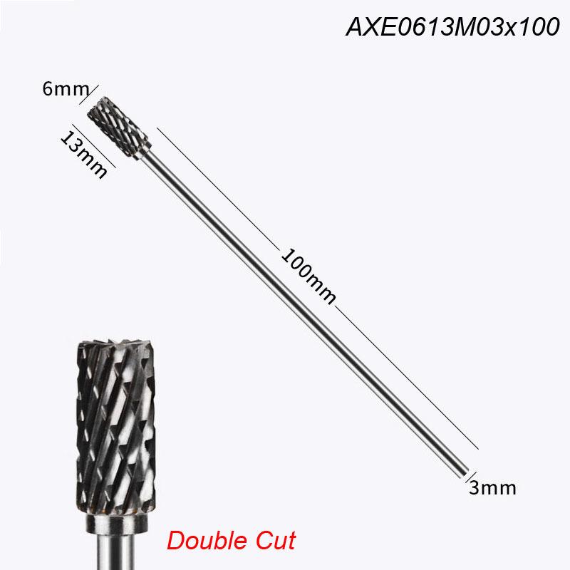 Extra Long 100mm Rotary Rasp File Carving Grinder Abrasive Tools Carbide Burr Alloy Bits Milling Cutter Drill For Metal Wook