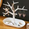 TZ Home Dresser Jewelry Necklace Organizer Stand Bracelet Holder Tree Earring Display Tower Plastic Storage Rack