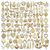 Metal 100Pcs Gold Alloy Charms For Jewellery Making Pendants Bulk Lots Antique Mixed Diy Necklace Bracelets Charms Pendants