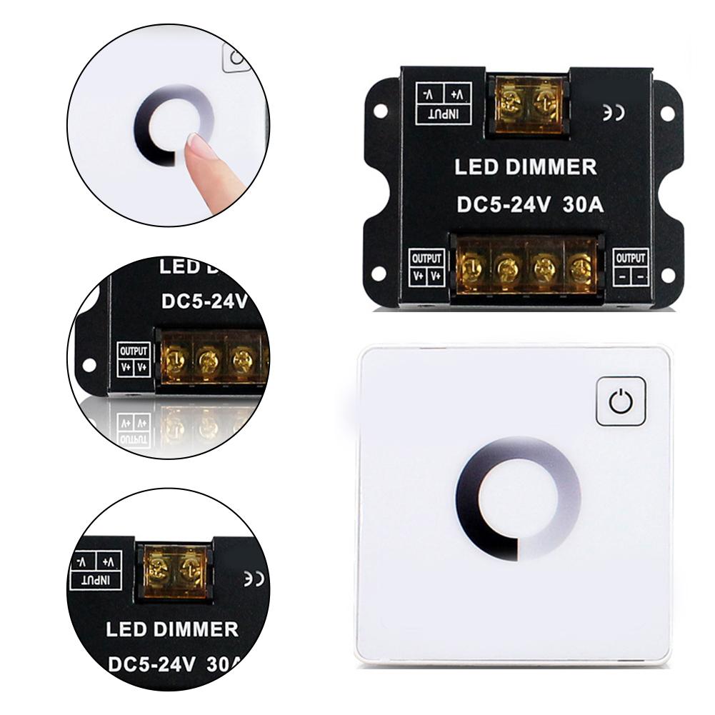 Контроллер DC 5V-24V Контроллер LED для событийного освещения Широкая совместимость для светодиодных светильников Емкостный сенсорный экран