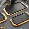 Rectangular Restaurant, Thickened Cast Iron Plate Baking Tray, Household Grilled Fish Plate, Grilled Meat Plate, Steak Plate