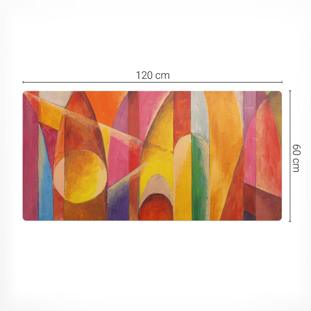 Wytrzymała Mata Pod Sprzęt Dla Graczy Kolorowe Łuki Abstrakcji 120X60 Cm