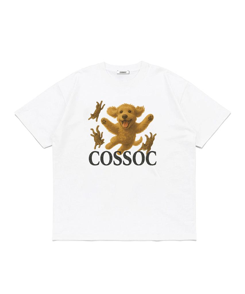 Koso Кошка Собака Футболка с коротким рукавом (белый)
