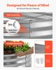 VEVOR Galvanized Raised Garden Bed, 240 x 120 x 30 cm, Oval Metal Planter Box Kit Outdoor, Bottomless Elevated Garden Box with Gloves