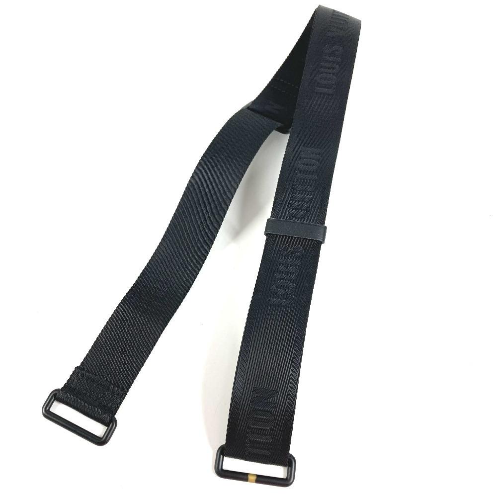 Louis Vuitton adjustment Accessories Shoulder strap Canvas Black Unused