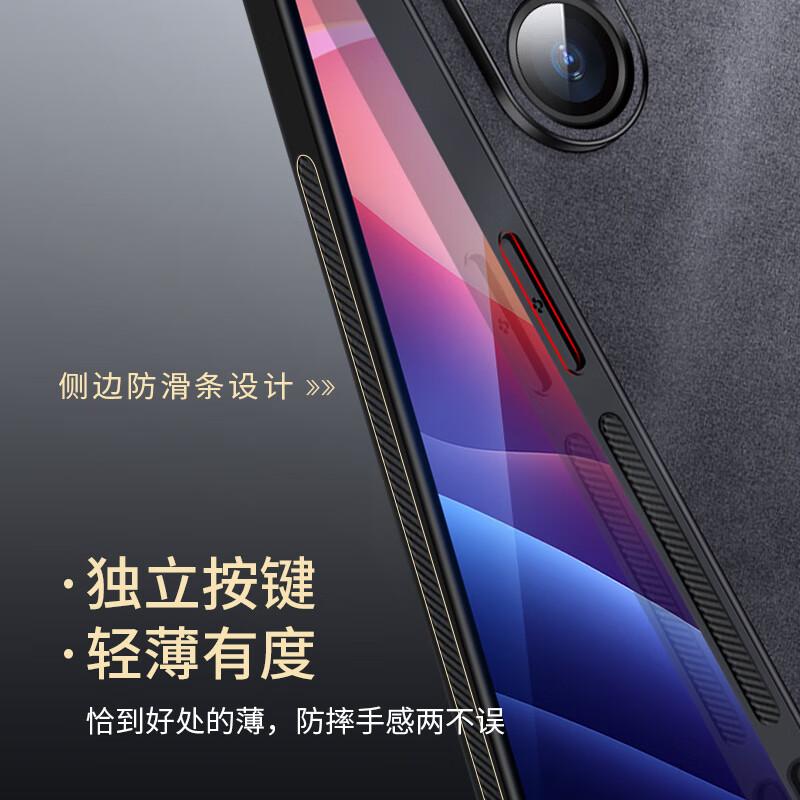 IPhone 16 Plus Case, Apple 16 Plus Protective Cover, Full Lens Protection, Soft, Simple Luxury Outer Case, Shockproof,n, Leather Cover, Black